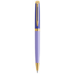 Stylo bille waterman hémisphère  laque violette  finition en plaqué or  recharge bleue pointe moyenne  coffret cadeau