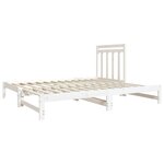 vidaXL Lit coulissant Blanc 2x(90x190) cm Bois de pin massif