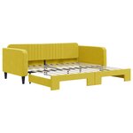 vidaXL Lit de jour avec lit gigogne jaune 100x200 cm velours