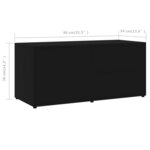 vidaXL Meuble TV Noir 80x34x36 cm Bois d'ingénierie