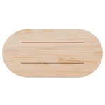 vidaXL Dessus de table 90x45x2 5 cm bois de pin massif ovale