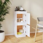 vidaXL Buffet Blanc 31 5x34x75 cm Bois massif de pin
