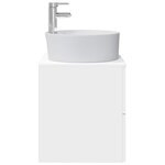 vidaXL Vanité de lavabo mural Blanc 49 5 x 44 5 x 65 cm