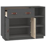 vidaXL Buffet Gris 98 5x40x75 cm Bois massif de pin