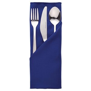 Serviette bleue en polyester 560 x 560 mm - lot de 10 - mitre -  - polyester 560x560xmm