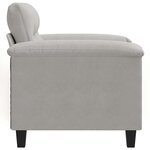 vidaXL Fauteuil gris clair 60 cm tissu microfibre