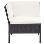 Salon de jardin meuble d'extérieur ensemble de mobilier 6 pièces avec coussins résine tressée noir 02_0016915