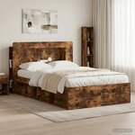 vidaXL Cabinet de Tête de Lit Chêne fumé Bois d’ingénierie