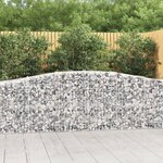 vidaXL Paniers à gabions arqués 6 Pièces 400x50x80/100 cm Fer galvanisé