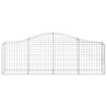 vidaXL Paniers à gabions arqués 10 Pièces 200x30x60/80 cm Fer galvanisé