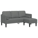 vidaXL Ensemble de Canapés 2 Pièces Gris foncé 173 x 131 x 67 cm tissu