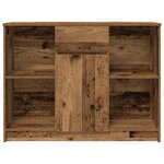 vidaXL Buffet avec tiroir vieux bois 101x35x76 cm bois d'ingénierie