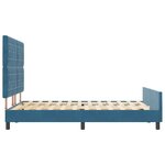vidaXL Lit à ressorts avec tête de lit Bleu foncé 140 x 190 cm Velours