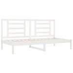 vidaXL Lit de jour sans matelas blanc 90x200 cm bois de pin massif