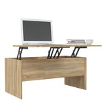 vidaXL Table basse chêne sonoma 102x50 5x46 5 cm bois d'ingénierie