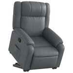 vidaXL Fauteuil inclinable Gris Similicuir