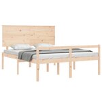 vidaXL Lit pour personne âgée sans matelas 160x200 cm bois massif