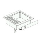 Cuiseur à pâtes electrique encastrable - 28 l - combisteel - nvt. - acier inoxydable 600x600x331mm