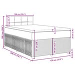 vidaXL Sommier à lattes de lit avec matelas Rose 120x200 cm Velours