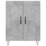 vidaXL Buffet gris béton 69 5x34x90 cm bois d'ingénierie
