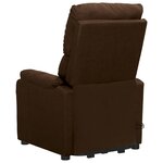 vidaXL Fauteuil de massage Marron foncé Tissu