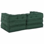 vidaXL Unité de canapé modulaire 2 Pièces Vert 140 x 70 x 56 cm Tissu