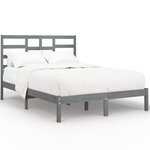 vidaXL Cadre de lit sans matelas gris bois massif 150x200 cm