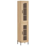 vidaXL Buffet haut Chêne sonoma 34 5x34x180 cm Bois d'ingénierie