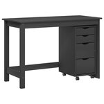 vidaXL Ensemble bureau et cabinet roulant MOSS 2 Pièces Gris