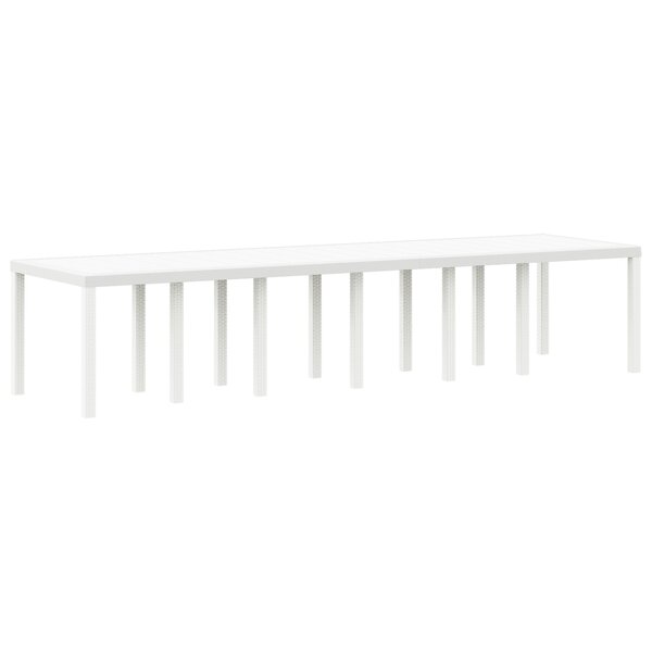 Table de Jardin vidaXL Blanche 350x100x73 cm Poly Rattan