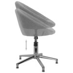 vidaXL Chaises pivotantes à manger lot de 2 gris clair tissu