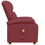 vidaXL Fauteuil de massage Rouge bordeaux Similicuir