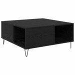 vidaXL Table basse Chêne noir 80 x 80 x 36 5 cm Bois d'ingénierie