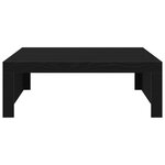 vidaXL Table basse en chêne noir - 100 x 100 x 35 cm  faite en bois d'ingénierie de qualité.