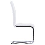 vidaXL Chaises à manger cantilever lot de 2 blanc similicuir