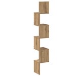 vidaXL Étagère d'angle murale chêne artisanal 20x20x127 5 cm