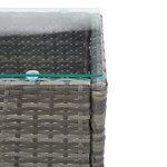 vidaXL Salon de jardin 2 Pièces avec coussin Résine tressée Gris