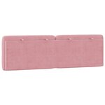 vidaXL Coussin de tête de lit rose 160 cm velours
