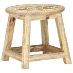 vidaXL Tabouret peint à la main 38x38x35 cm Bois de manguier solide
