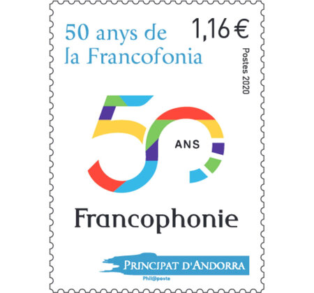 Timbre Andorre - 50 anys de la Francofonia