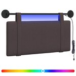 vidaXL Tête de lit suspendue Marron foncé Tissu