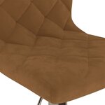 Vidaxl chaise pivotante de salle à manger marron velours