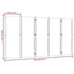 vidaXL Cloison de séparation 5 panneaux bleu foncé 350x180 cm