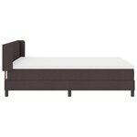 vidaXL Lit à ressorts Marron foncé 140 x 190 cm Tissu et bois