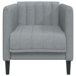 vidaXL Fauteuil gris clair tissu