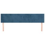 vidaXL Têtes de lit 2 Pièces Bleu foncé 80x5x78/88 cm Velours