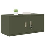 vidaXL Armoire de rangement Vert olive 90 x 40 x 40 cm Acier