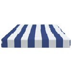 vidaXL Coussins de chaise longue lot de 2 rayures bleu/blanc