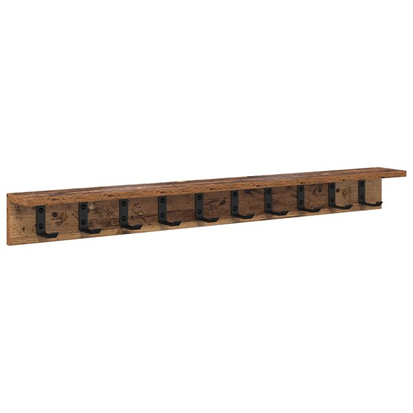 vidaXL Porte-manteau mural Bois ancien 100 x 10.5 x 10.5 cm