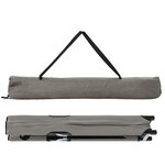 vidaXL Lit de soleil pliable avec sac de transport  gris  tissu Oxford 600D.